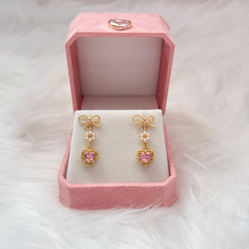 Eloise Heart Drop Earrings